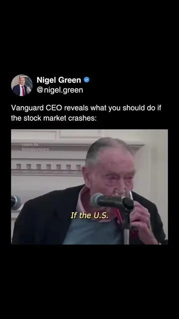 What the founder of Vanguard said to do when markets crash. ☝🏼  Are you doing t