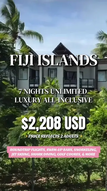 Escape to Fiji 🌺🌊 Travel through Dec 15th 🗓️ Priced based king garden/tropica