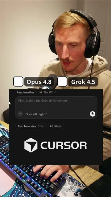Grok 4.5 vs Opus 4.8 🤔 Want to try it out yourself with 50% off a cursor pro pl