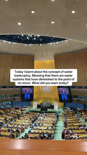 Today at the @UN I learnt about how there are parts of the world where the water