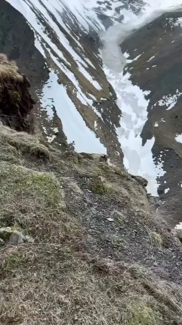 Big Avalanche in Mountain  #reel #viral #viral #k2basecamptrek 