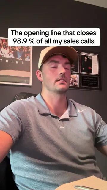 My opening line to every sales call!  98.9 percent close rate 🔥 We do a webinar