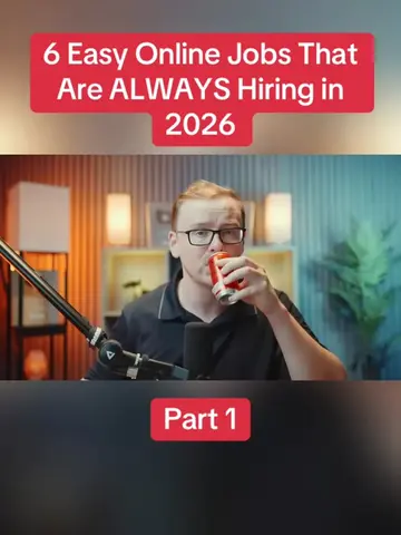 6 Easy Online Jobs That Are ALWAYS Hiring in 2026 #fyp #foryou #viral #remotejob