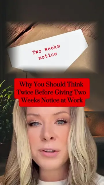 Why You Should Think Twice Before Giving Two Weeks Notice at Work #EmploymentLaw