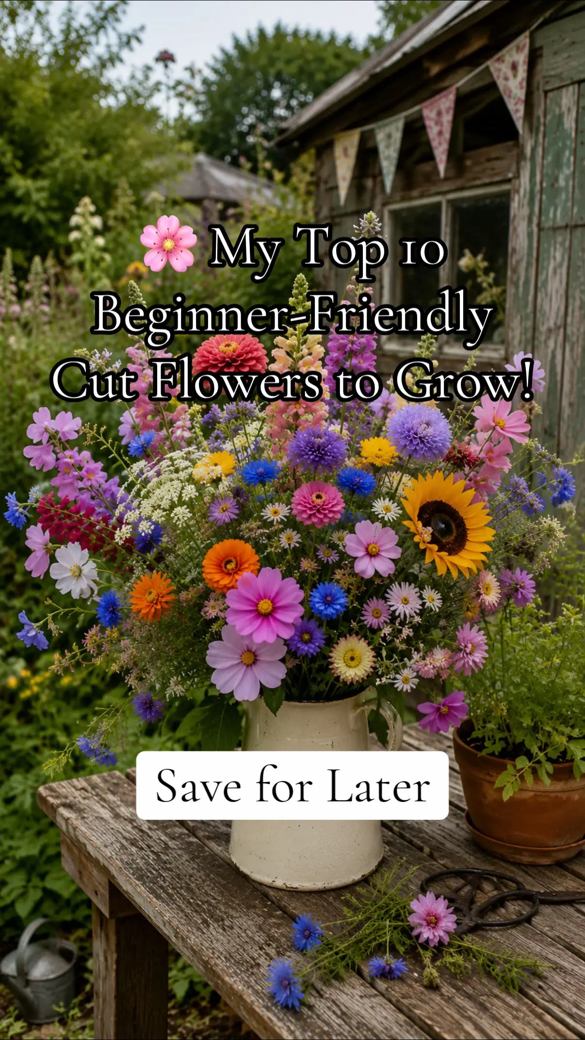 If you’re starting your first cut flower garden, I suggest focusing on flowers t