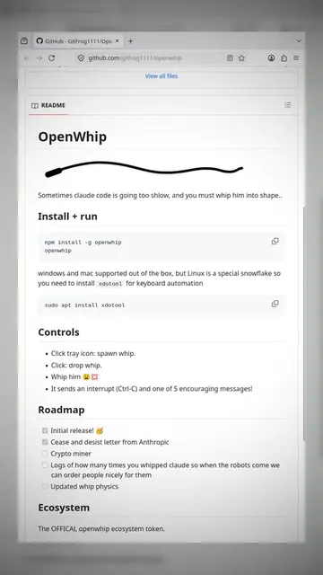 POV: Your AI is taking forever… so you whip it 😂 OpenWhip is the desktop overla