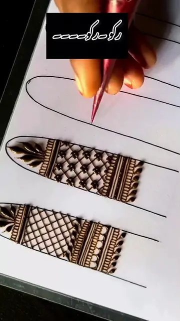 beautiful fingers design 😍  #MehndiDesign #HennaArt #LearnMehndi #SimpleMehndi 