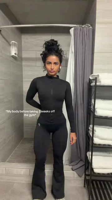 realistic example of what happens if you don’t workout for 3 weeks.  @Gymshark c