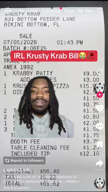 And bro really had to pay for all that too😭 #krustykrab #bikinibottom #bill #fu