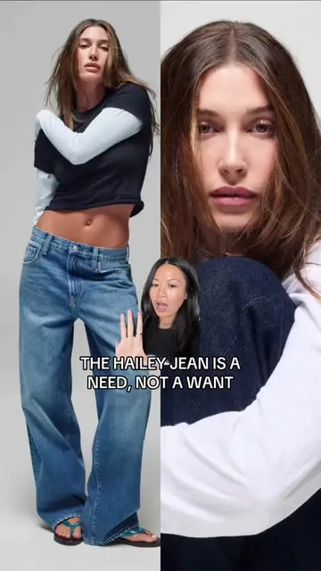 i love the way it sits on the waist #gap #haileybieber #haileyjean #gapxhaileybi