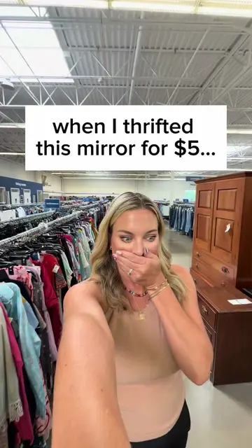 think it’s haunted?! #thrifting #goodwill #thriftflip #thriftfinds #furniturefli