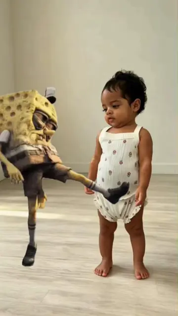 Dirty SpongeBob with baby dancing!!🧽🧽🧽#capcut #pioneertemplate #capcutpioneer
