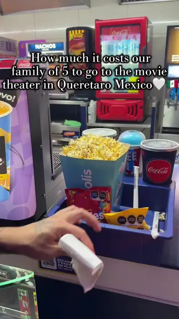 How much it costs our family of 5 to go to the movie theatre in Queretaro Mexico