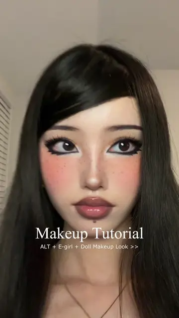 #makeuptutorial #makeuptutorials #egirlmakeup #altmakeup #douyinmakeup doll make