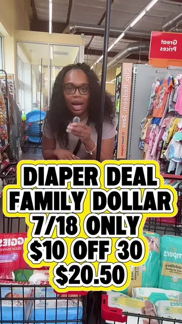 Diaper deal @Family Dollar as low as $20.50 on 7/18 only #familydollar #familydo