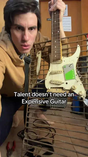 Talent doesn't need an Expensive Guitar 🔥 #guitar #metal #art #grill #talent 