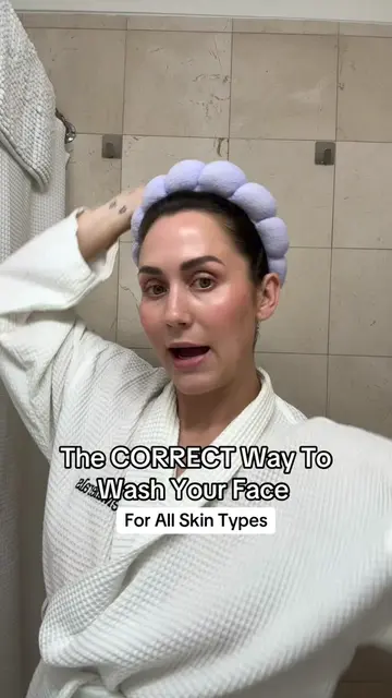 The correct way to double cleanse your face at night.  Step 1: first cleanse. Yo