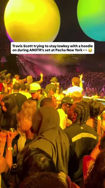 @Travis Scott pulled up to @anotr.music’s set at Pacha New York in incognito mod