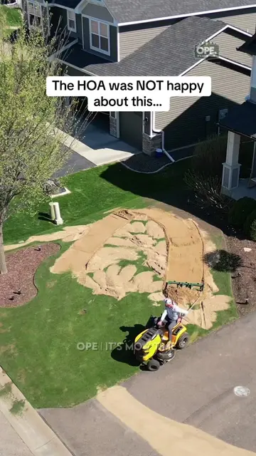 The HOA was NOT happy about this… 😬  #DIY #lawn #lawncare #grass #homeimproveme