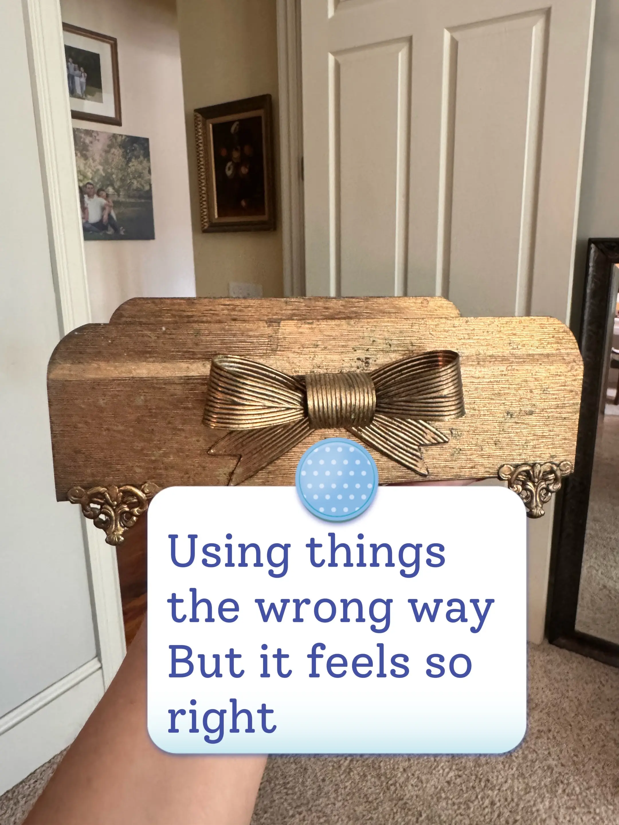 I’m always looking for ways to repurpose vintage pieces. I say if you like somet