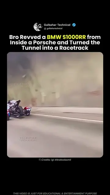 He Revved a BMW S1000RR From Inside a Porsche!#fyp #viral #usa🇺🇸tiktok💙❤️ #in
