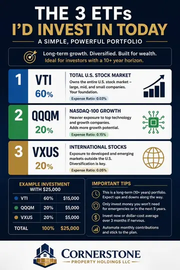 You don’t need dozens of stocks to start building wealth. This simple portfolio 