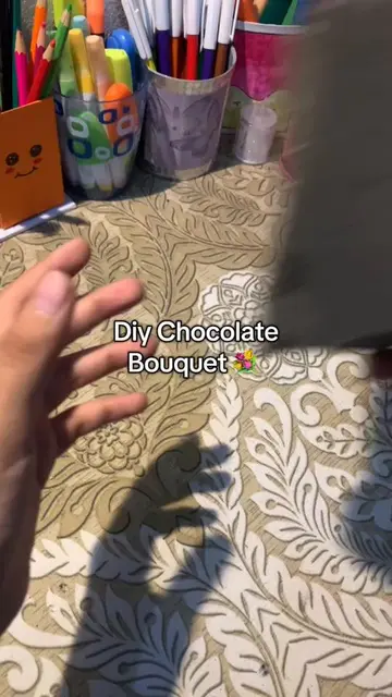 Diy Easy Chocolate Bouquet 💐  Bouquet sheet : @Unknown Seller Supplies🎀  #vira