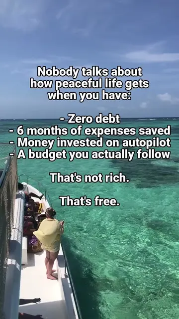 This is the goal. Not a mansion. Not a Lambo. Just peace. Most people overcompli