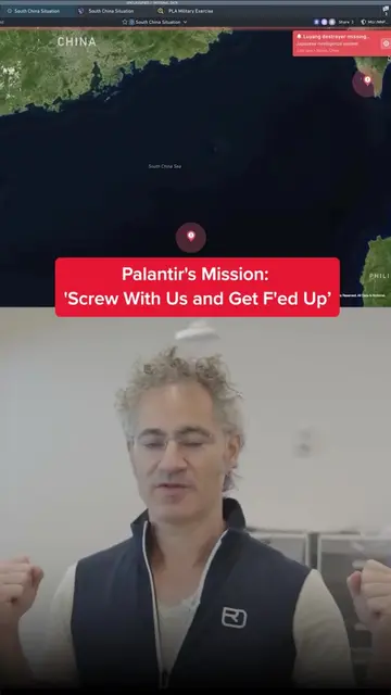 Palantir CEO Alex Karp on the company's mission — deterrence through dominance: 