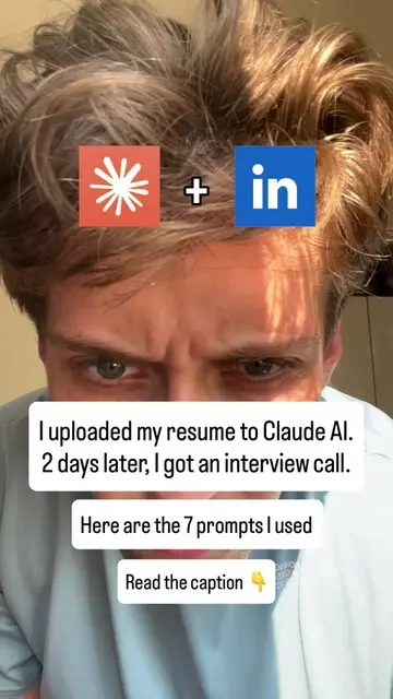 I uploaded my resume to Claude and rebuilt it for the exact role, tuned my Linke