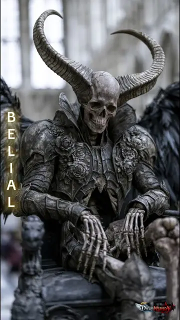 Six faces of demons Belial, Behemoth Beelzebub, Asmodeus, Satanas and Lucifer. E