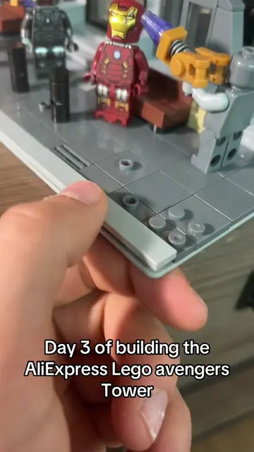 Day 3 of building the 80$ AliExpress Lego Avengers Tower #marvel #lego 