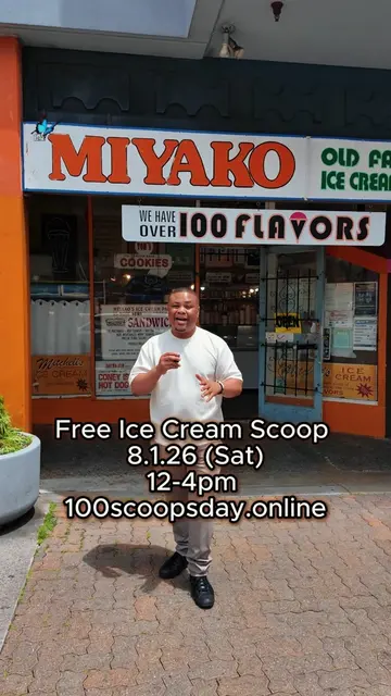 🍦 100 Scoops Day is coming to Miyako Old Fashioned Ice Cream! Visit 100scoopsda