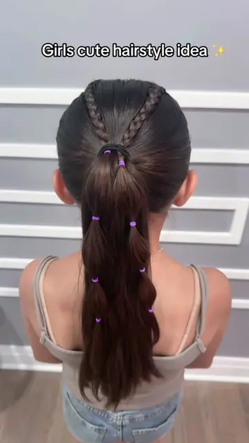 Hairstyle of the day for my 9year old 👸🏻#girlhairstyle #cutehairstyles #girlsh
