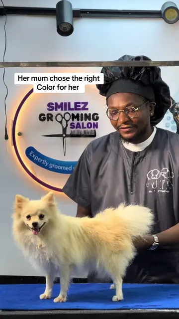 Her mum chose the perfect dye color for her. Since purple is her favorite color,