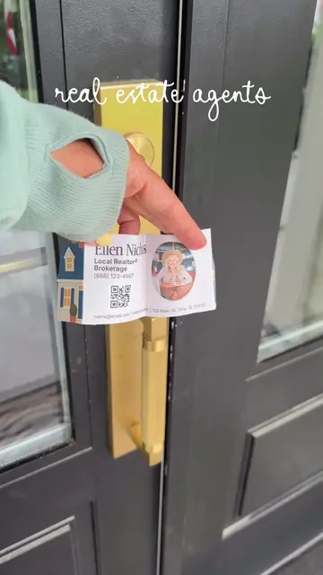 These foldable home business cards create a memorable (and fun) first impression