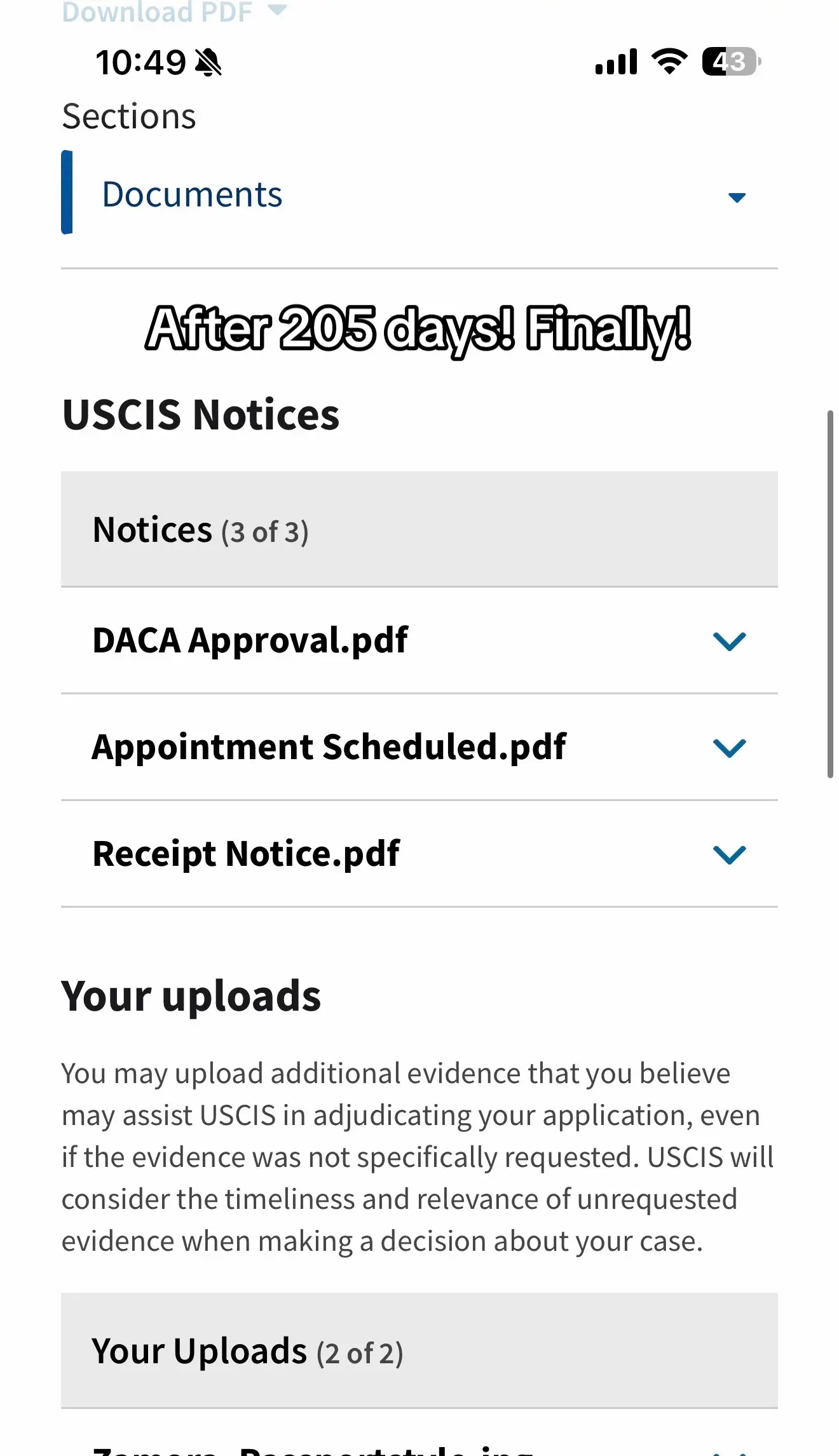 Submission: 12.22.2025 Biometrics: 01.12.2026 Reached out to my congressperson: 