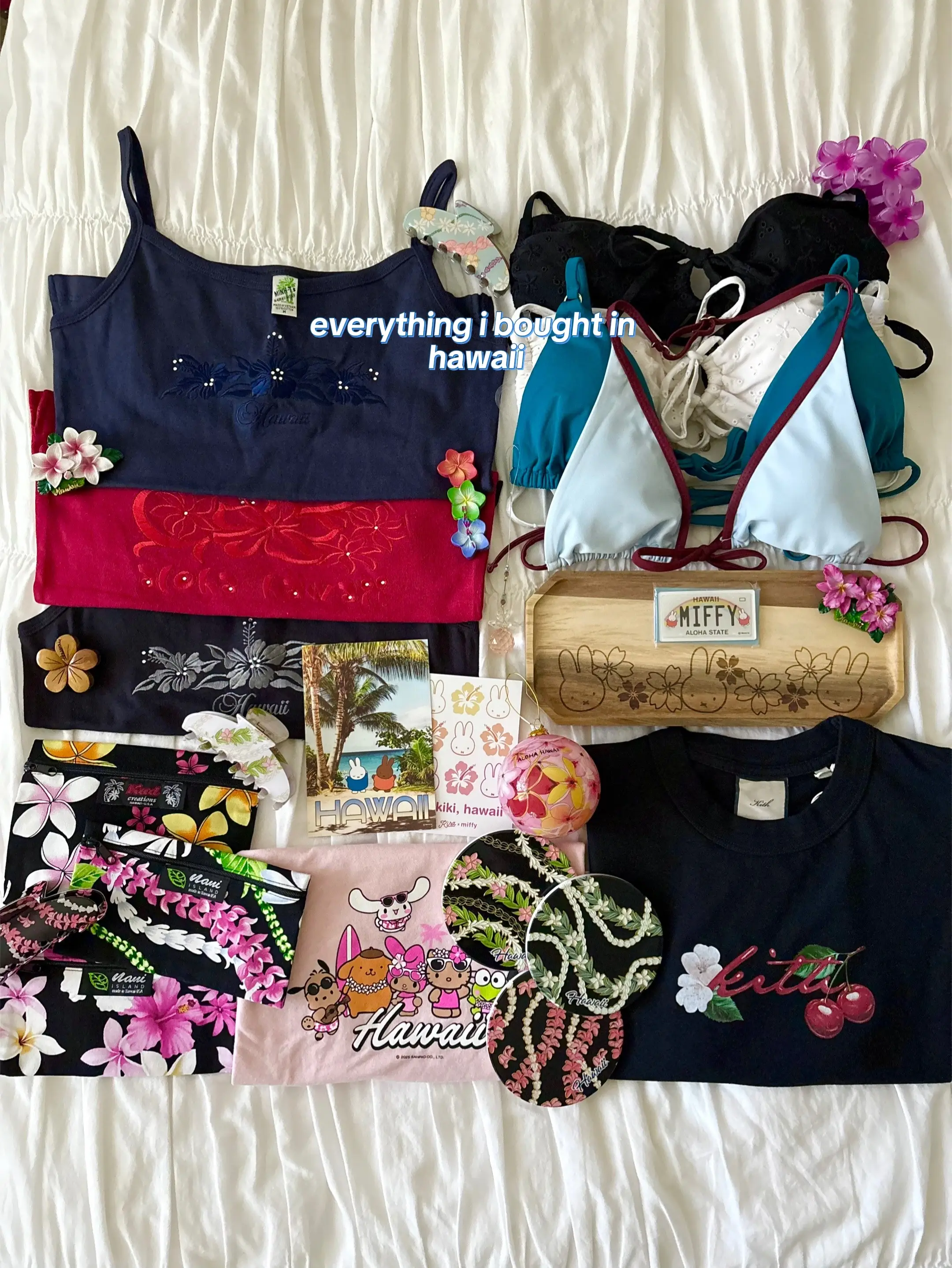 hawaii treated me so well 🌺🌈 #hawaiihaul #oahu #alohaswapmeet #miffy #oahuhawa