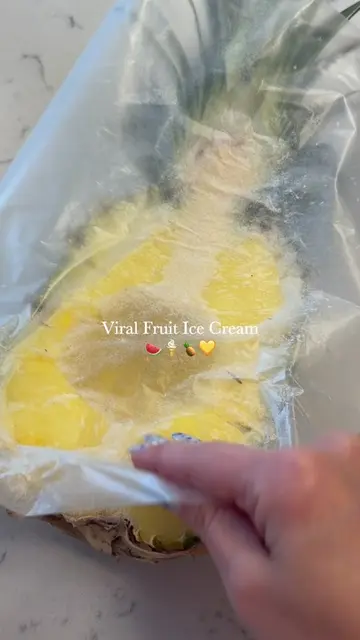 POV: You finally try the viral fruit ice cream trend… 🍉🍍🍦 and it’s SO good! �