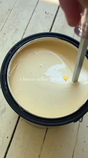 This is your sign to paint your porch butter yellow 💛 paint color is Simply Yel