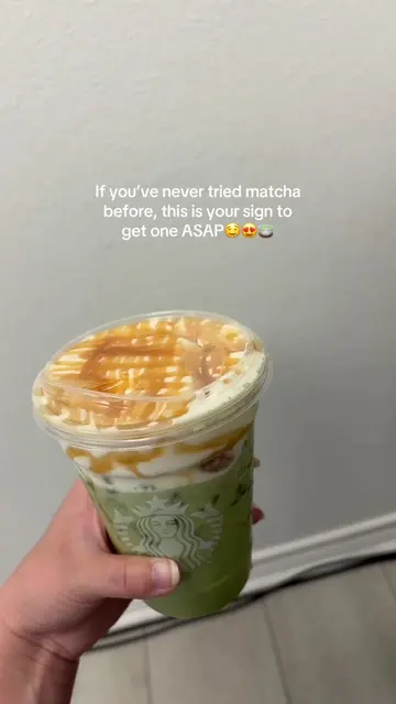 Grande iced matcha latte with 2 pumps of brown sugar, vanilla sweet cream cold f