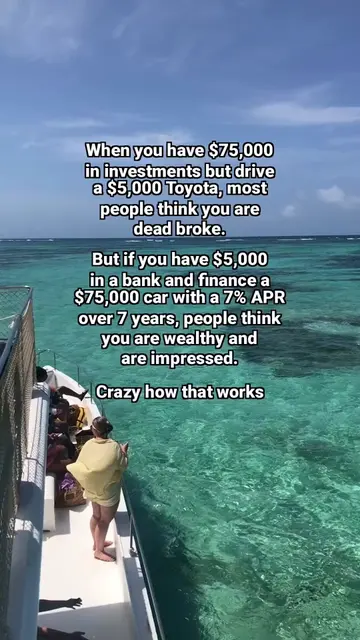 This is the difference between wealth and the illusion of wealth 👇 $75K investe