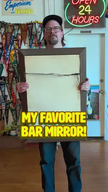 I absolutely live for vintage advertising, and this 1960s Olympia Beer mirror is