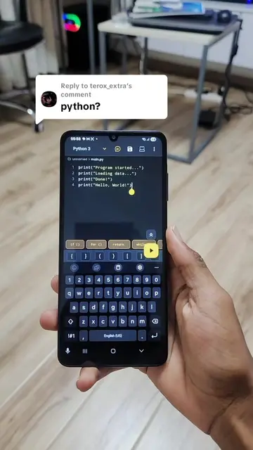 Replying to @terox_extra e have python in the app  #coding #python #pythonprogra