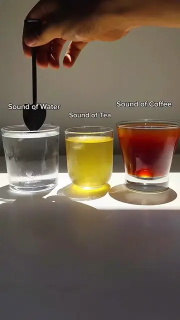 Sound of Water Vs Sound of Tea Vs Sound of Coffee #coffee #coffeetiktok 