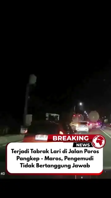 Diduga terjadi insiden tabrak lari di Jalan Poros Pangkep–Maros pada Rabu (15/7/