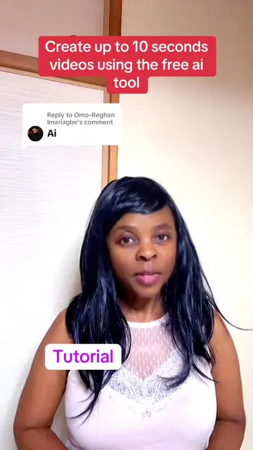 Replying to @Omo-Reghan Imariagbe create up to 10 seconds videos using this free