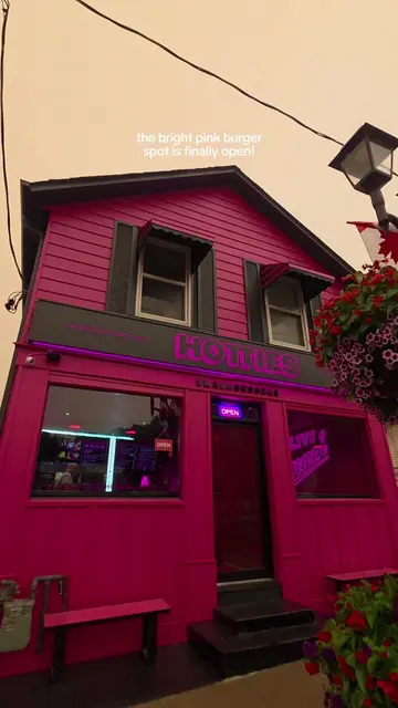 Newmarket, the bright pink building serving smash burgers on mainstreet is final