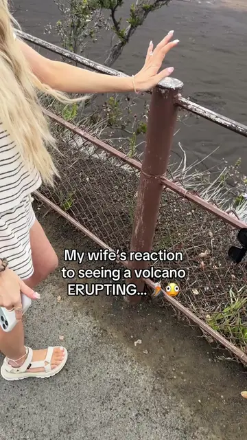 The lava is going SO high into the air! 😅🌋 backstory ::: We are in Hawaii for 