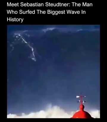 The Biggest Wave Ever Surfed 🌊 #surfing #worldrecord #extreme #sports #fyp